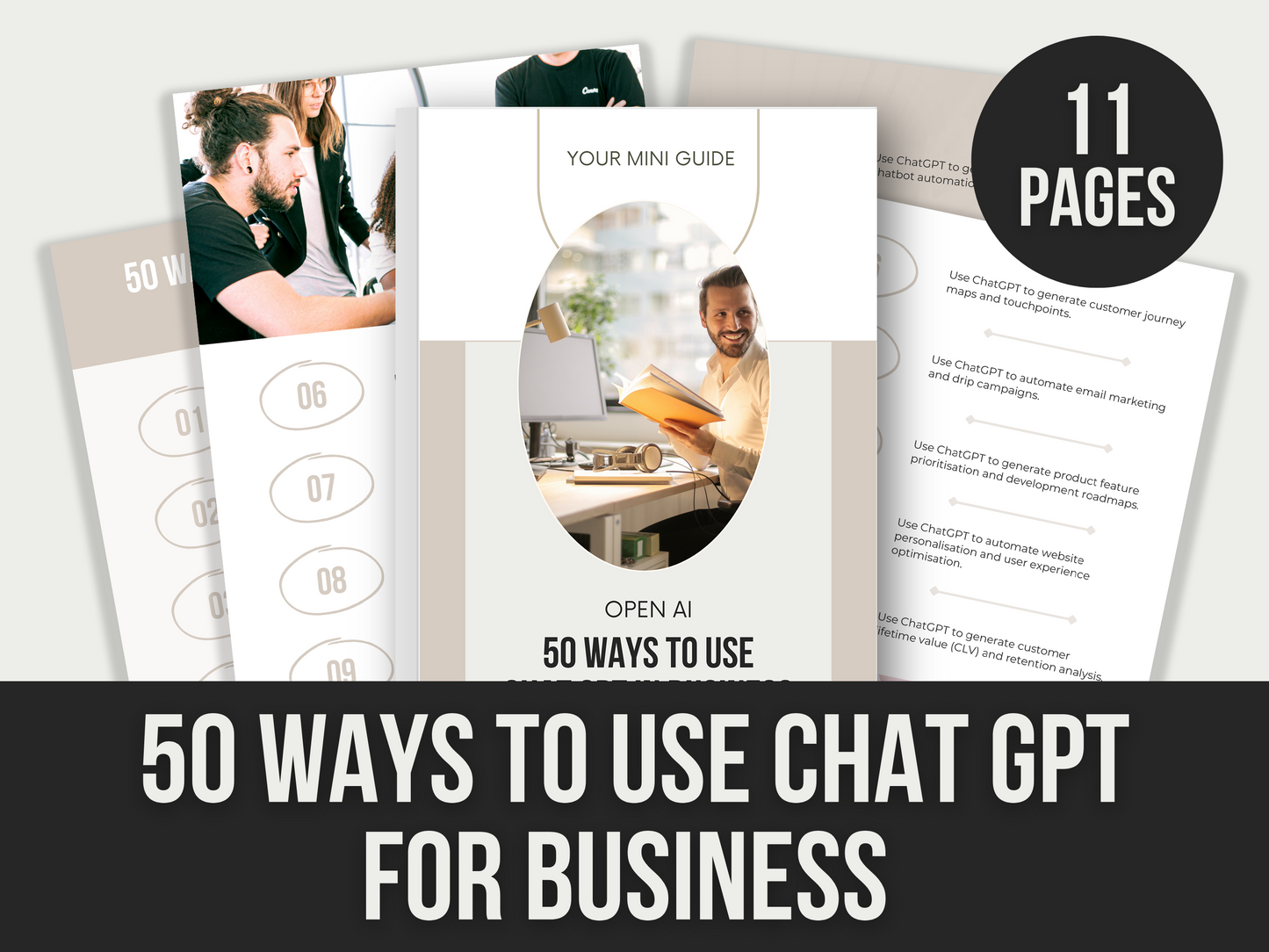 50 Ways to use ChatGPT For Business Ebook